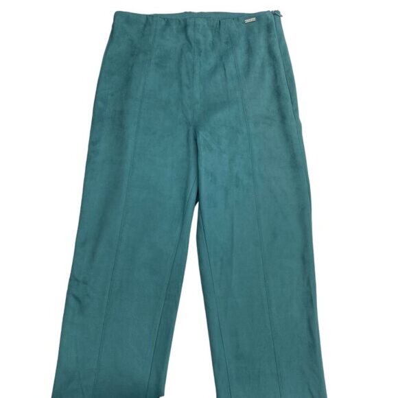 GUESS Maya Faux Suede Leggings Sz Small Turquoise - Picture 3 of 7